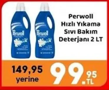 Perwoll Hızlı Yıkama Sıvı Bakım Deterjanı 2 Lt