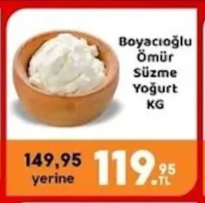 Boyacıoğlu Ömür Süzme Yoğurt Kg