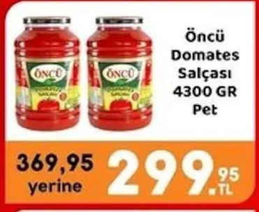 Öncü Domates Salçası 4300 Gr Pet