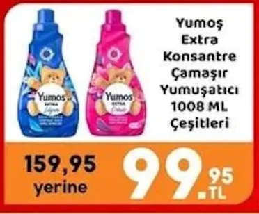Yumoş Extra Konsantre Çamaşır Yumuşatıcı 1008 Ml Çeşitleri