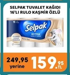 Selpak Tuvalet Kağidi 16'Li Rulo Kaşmir Özlü