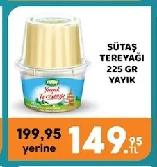 Sütaş Tereyağı 225 Gr Yayık