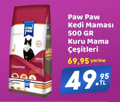 Paw Paw Kedi Maması 500 Gr Kuru Mama Çeşitleri