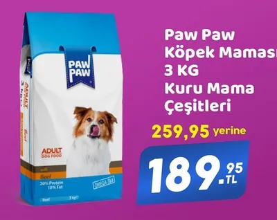 Paw Paw Köpek Maması 3 Kg Kuru Mama Çeşitleri