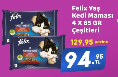 Felix Yaş Kedi Maması 4 X 85 Gr Çeşitleri