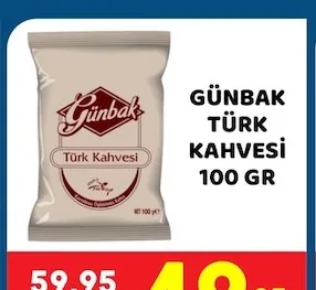 Günbak Türk Kahvesi 100 Gr