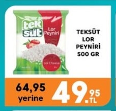 Teksüt Lor Peyniri 500 Gr