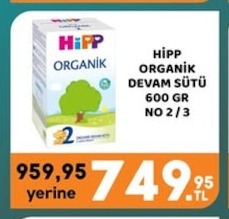 Hipp Organik Devam Sütü 600 Gr
