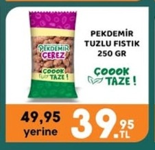 Pekdemir Tuzlu Fıstık 250 Gr