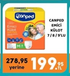 Canped Emici Külot 7/8/9'Lu