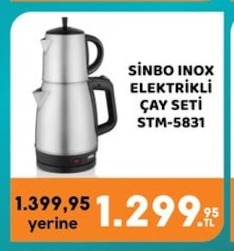 Sinbo Inox Elektrikli Çay Seti Stm-5831