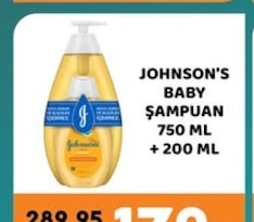 Johnson'S Baby Şampuan 750 Ml + 200 Ml