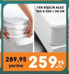 Tek Kişilik Alez 100 X 200 + 30 Cm