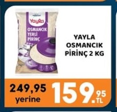 Yaylalar Osmancik Pirinç 2 Kg