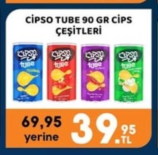 Cipso Tube 90G Cips Çeşitleri