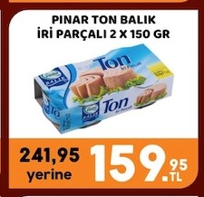 Pinar Ton Balik İri Parçali 2 X 150 Gr