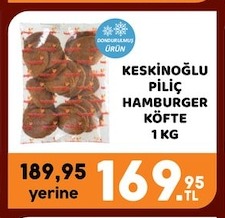 Keskinoğlu Piliç Hamburger Köfte 1 Kg