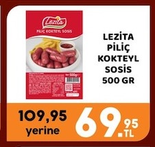 Lezita Piliç Kokteyl Sosis 500 Gr