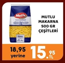 Mutlu Makarna Çeşitleri 500 Gr