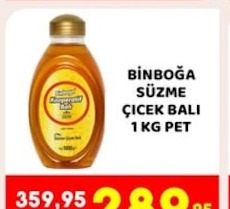 Binboğa Süzme Çiçek Balı 1 Kg Pet
