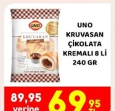 Uno Kruvasan Çikolata Kremali 8'Li 240 Gr