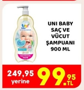Uni Baby Saç Ve Vücut Şampuanı 900 Ml