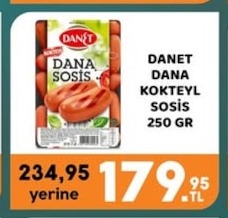 Danet Dana Kokteyl Sosis 250 Gr