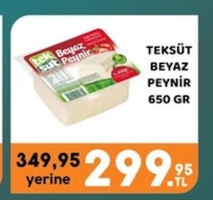 Tek Süt Beyaz Peynir 650 Gr