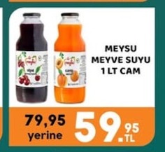 Meysu Meyve Suyu 1 Lt Cam