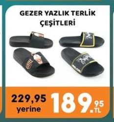 Gezer Yazlık Terlik Çeşitleri