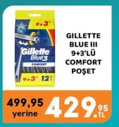 Gillette Blue Iii 9+3'Lü Comfort Poşet