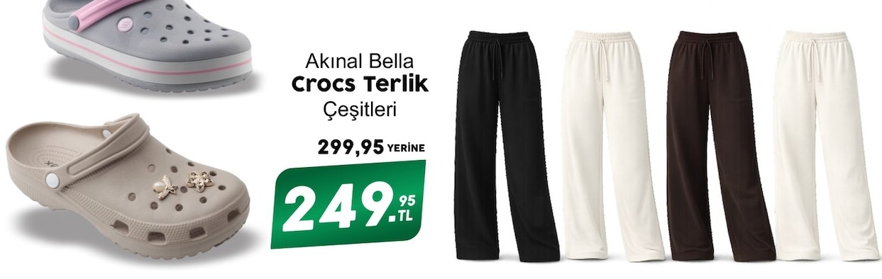 Akınal Bella Crocs Terlik Çeşitleri
