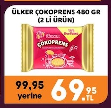 Ülker Çokoprens 480 Gr (2 Li Ürün)