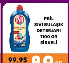 Pril Sıvı Bulaşık Deterjanı 1100 Gr Sirkeli
