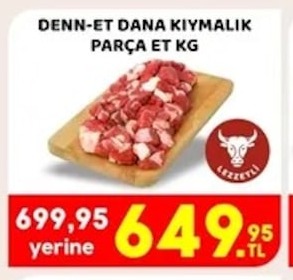Denn-Et Dana Kıyma Kıymalık Parça Et Kg