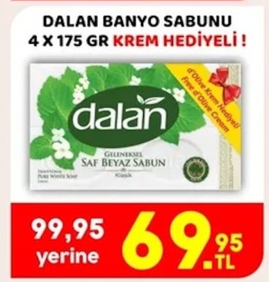 Dalan Banyo Sabunu 4 X 175 Gr Krem Hediyeli