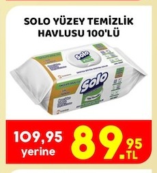 Solo Yüzey Temizlik Havlusu 100'Lü