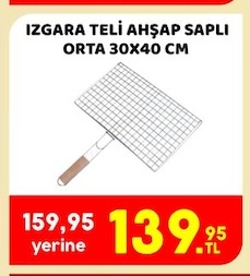 Izgara Teli Ahşap Saplı Orta 30X40 Cm