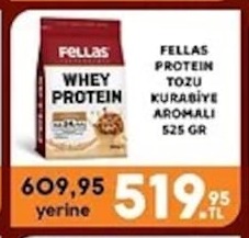 Fellas Protein Tozu Kurabiye Aromali 525 Gr