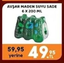 Avşar Maden Suyu Sade 6X200 Ml
