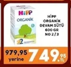 Hipp Organik Devam Sütü 600 Gr No 2/3