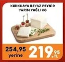 Kırıkkaya Beyaz Peynir Yarım Yağlı