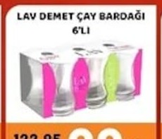 Lav Demet Çay Bardağı 6'Lı