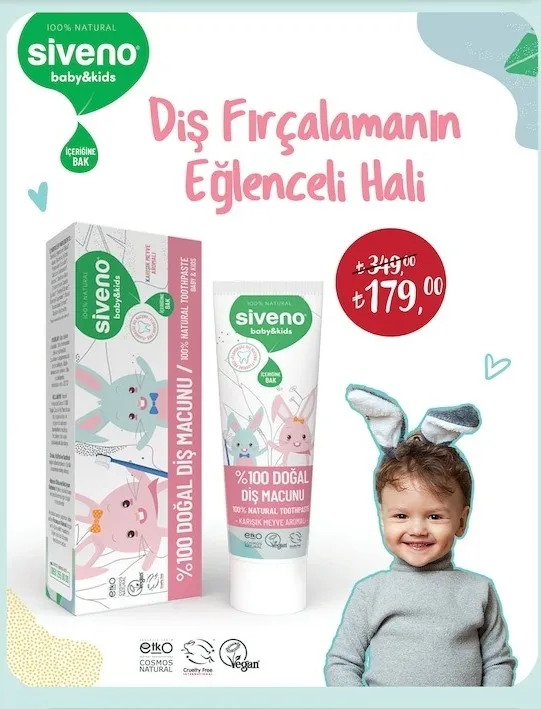 Siveno Baby&Kids %100 Doğal Diş Macunu