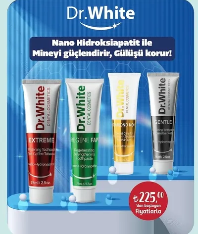 Dr. White Nano Hidroksiapatit Diş Macunu