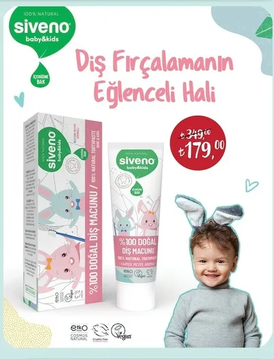 Siveno Baby&Kids %100 Doğal Diş Macunu