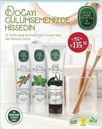Eyüp Sabri Tuncer Diş Macunu Serisi