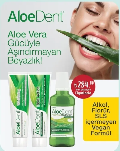 Aloedent Aloe Vera Diş Macunu Ve Ağız Çalkalama Suyu