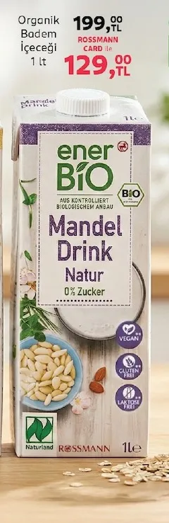 Ener Bio Organik Badem İçeceği 1 Lt