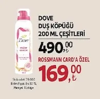 Dove Duş Köpüğü 200 Ml Çeşitleri